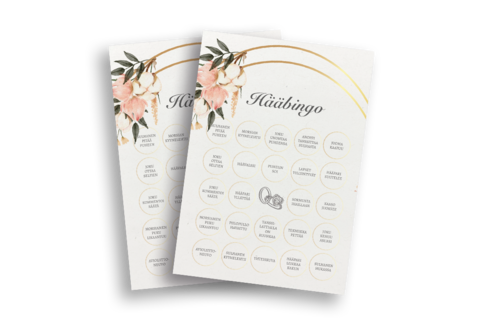 Hääbingo A5 (kaksipuoleinen) 