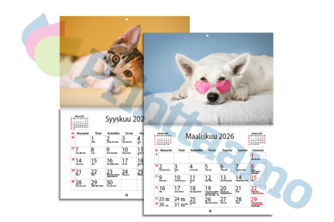 Seinäkalenteri A3 nidottu, vihkomalli